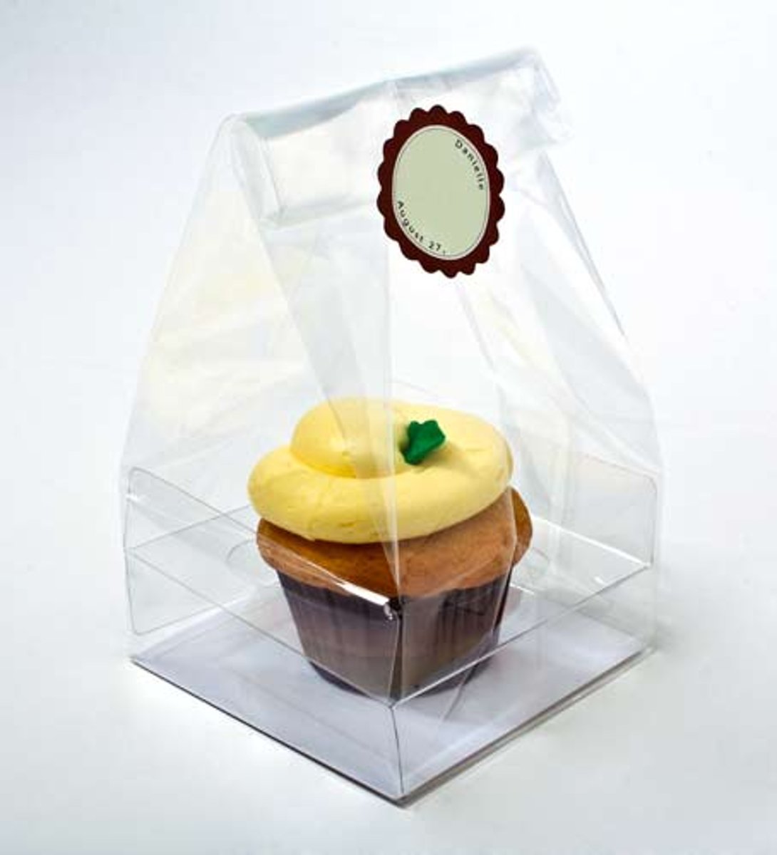 Cupcake Zakken met Papieren Bodem voor 1 Cupcake 10.2x10.2x17.8cm (100 Stuks) [CBG4]